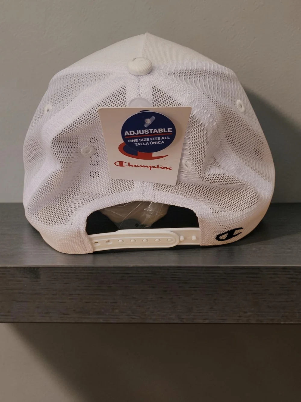 Champion White 'Physical Education' Mesh-Back Trucker Hat